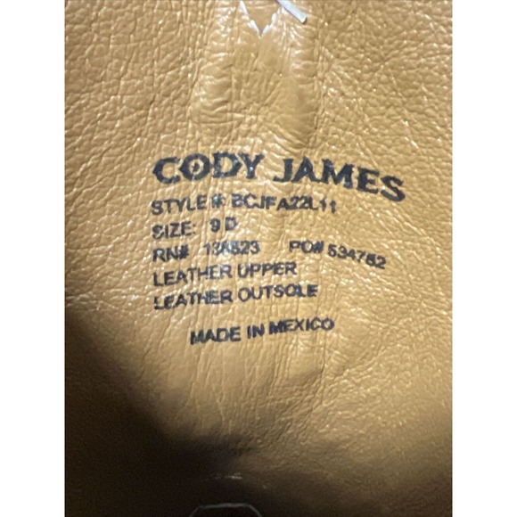 NEW Cody James Larsen Western Boots Medium Toe ~ Distressed Brown Men's Sz 9D - Picture 12 of 12